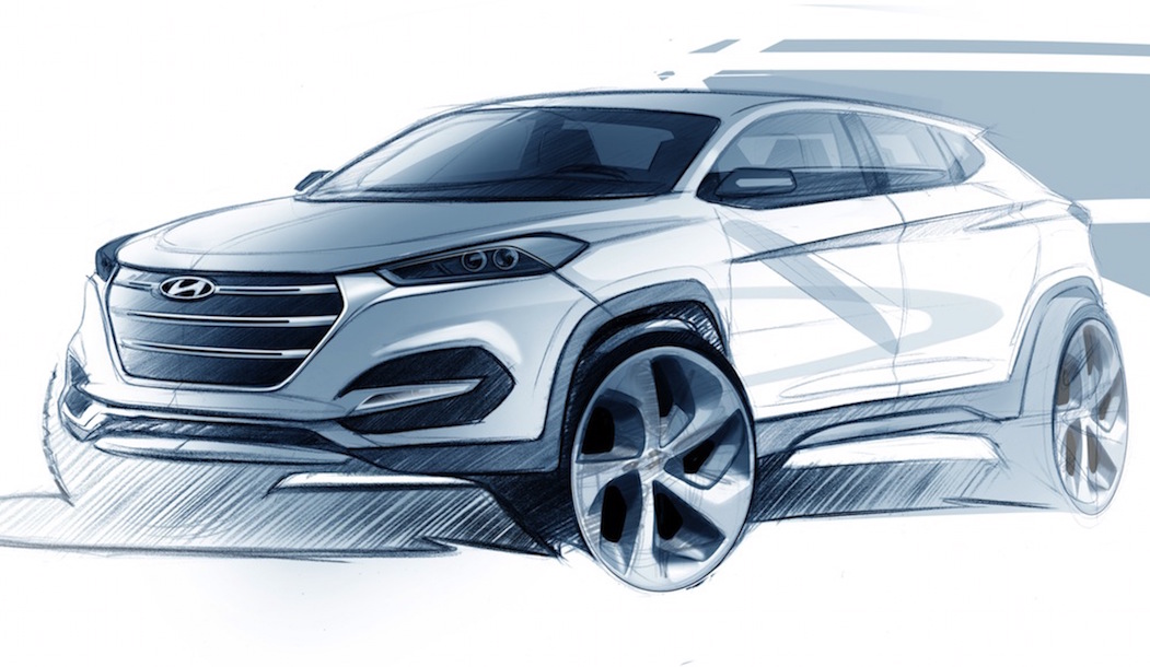 Hyundai tung bản vẽ phác thảo Tucson thế hệ kế tiếp